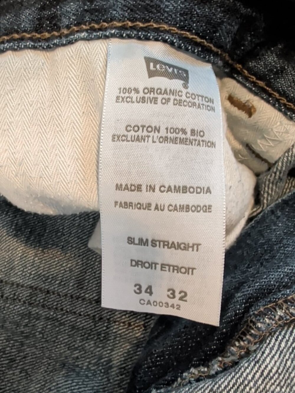 Levis 514 Jeans Mens W34 L28 Straight Leg Regular Fit Medium Wash Denim - Picture 7 of 14